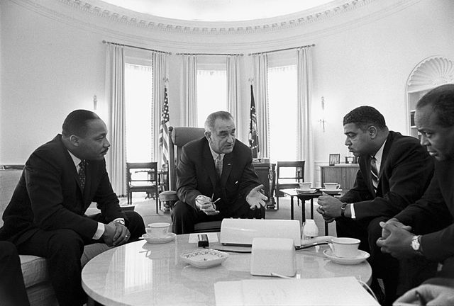 File:Lyndon Johnson meeting with civil rights leaders.jpg