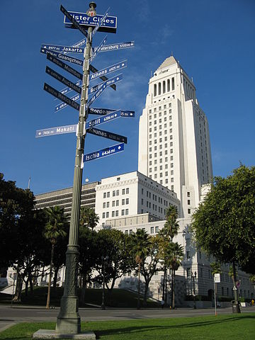 File:Los Angeles City Hall with sister cities 2006.jpg
