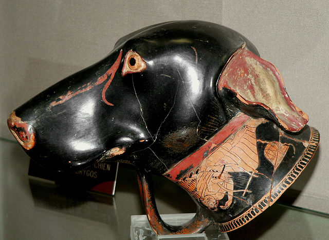 File:Aleria, Rhyton, tête de chien.jpg