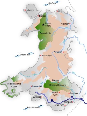 File:Map of Wales.svg
