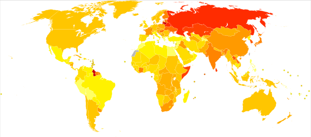 File:Self-inflicted injuries world map - Death - WHO2004.svg