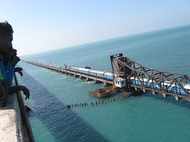 File:PambanBridge&IndianRailways.jpg