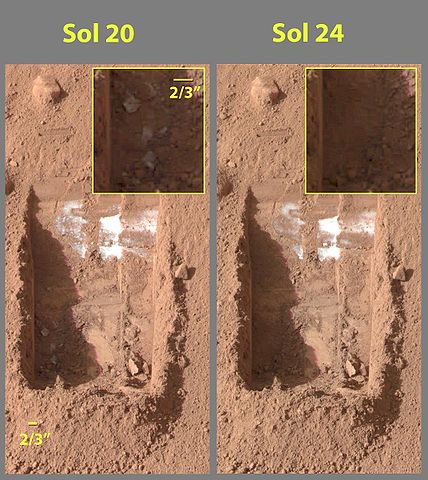 File:Evaporating ice on Mars Phoenix lander image.jpg