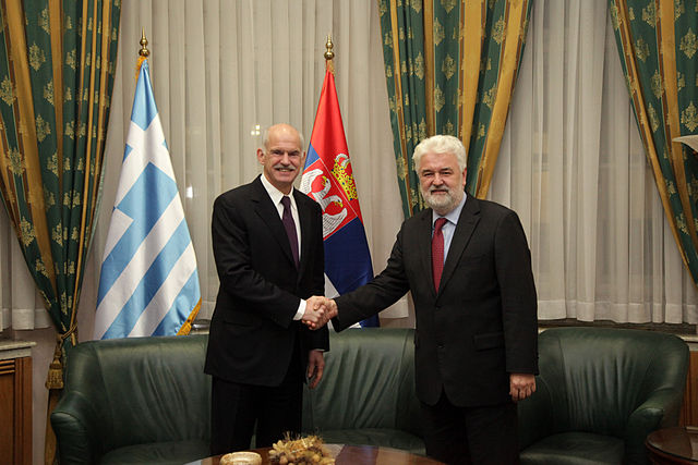File:George Papandreou and Mirko Cvetkovic.jpg